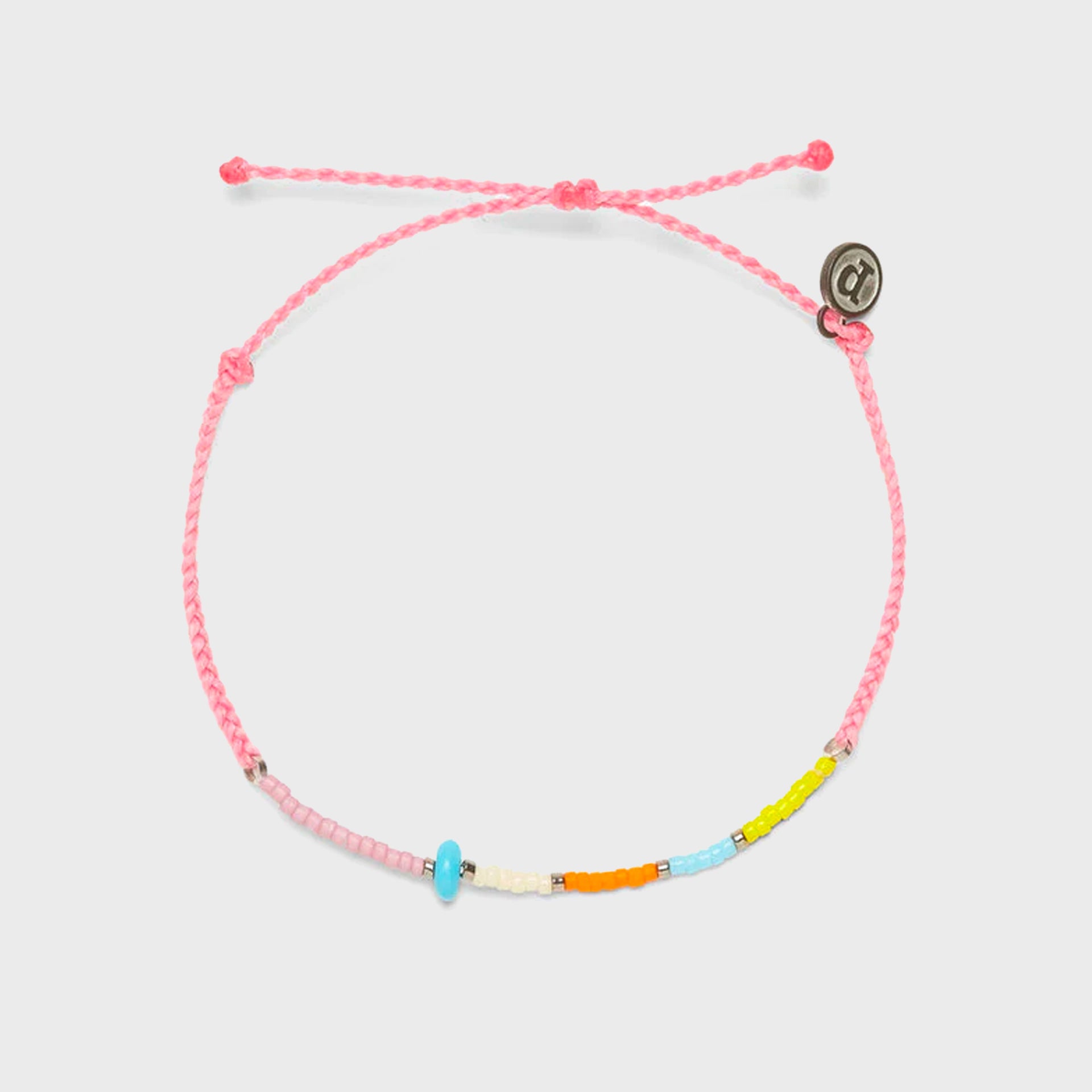 Pura Vida Wonderland Seed Bead Anklet - Pink - ManGo Surfing