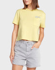 Pocket Dial T-Shirt - Womens Short Sleeve Tee - Citron - ManGo Surfing