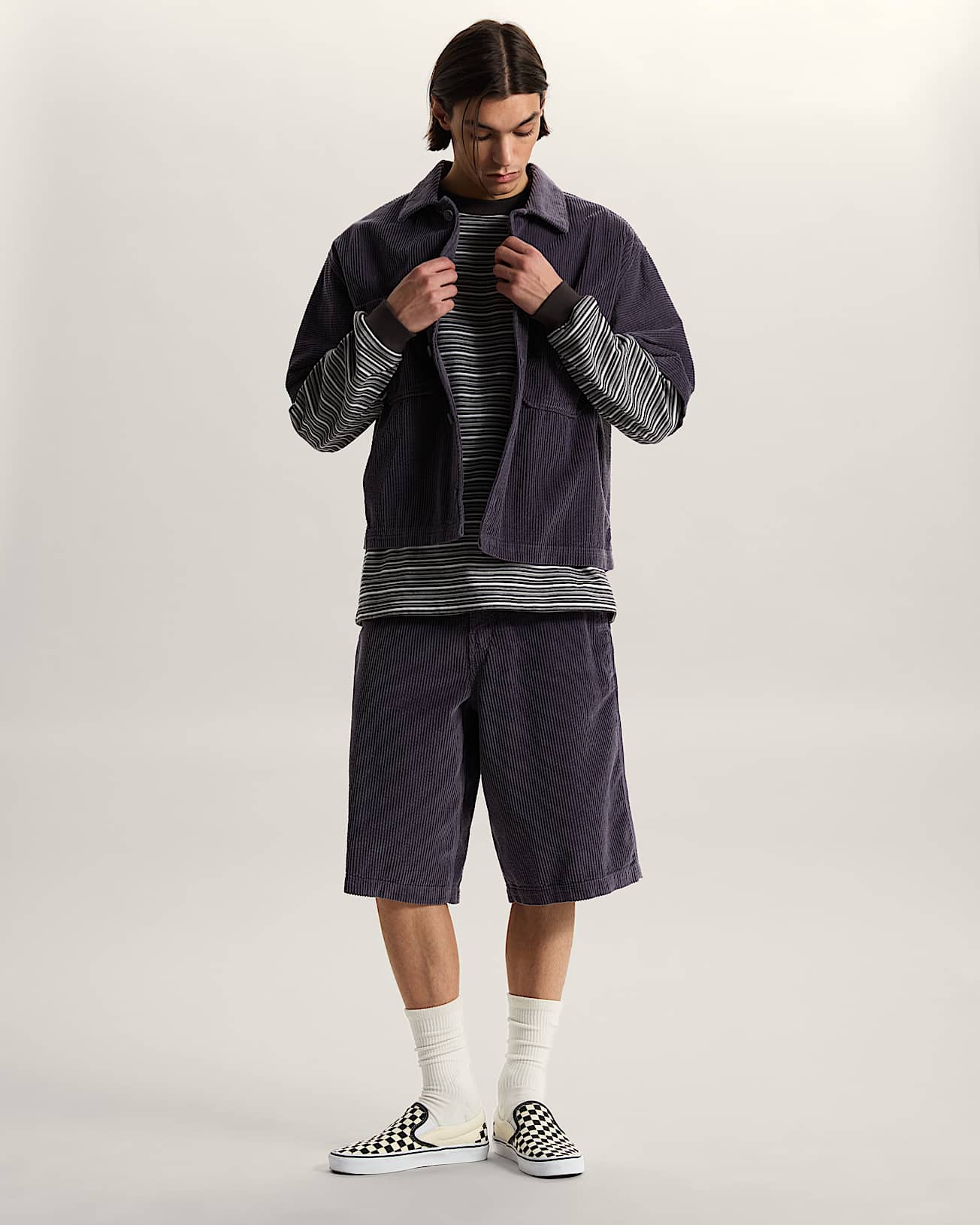 Vans Mens Premium Cord Shorts - Steel Shadow