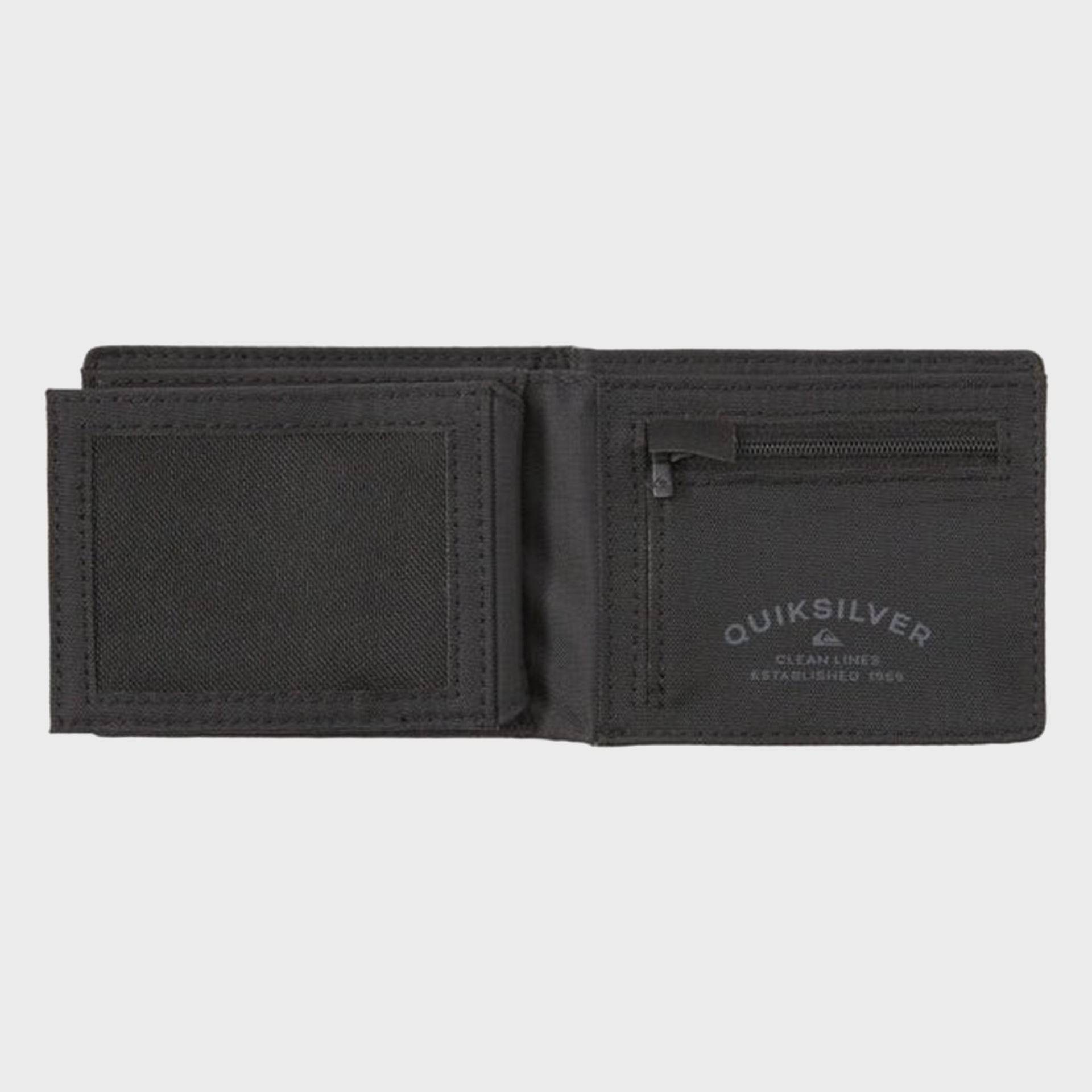 Quiksilver Stitchy Tri-Fold Wallet - Black/Black - ManGo Surfing