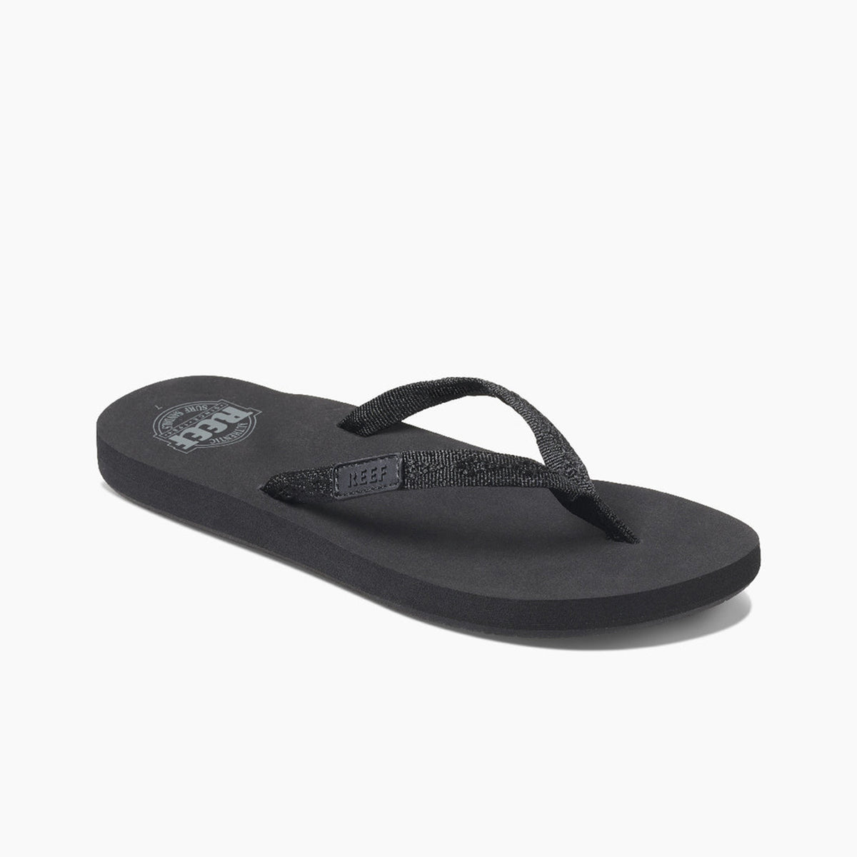 Reef Womens Ginger Flip Flops - Black/Black