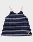 Roxy Paper Stars Girls Vest Top - Dress Blues/Musical Stripes - ManGo Surfing