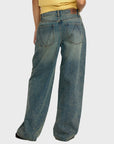 RVCA Womens Loosey Relaxed Jeans - Dusty Blue Wash