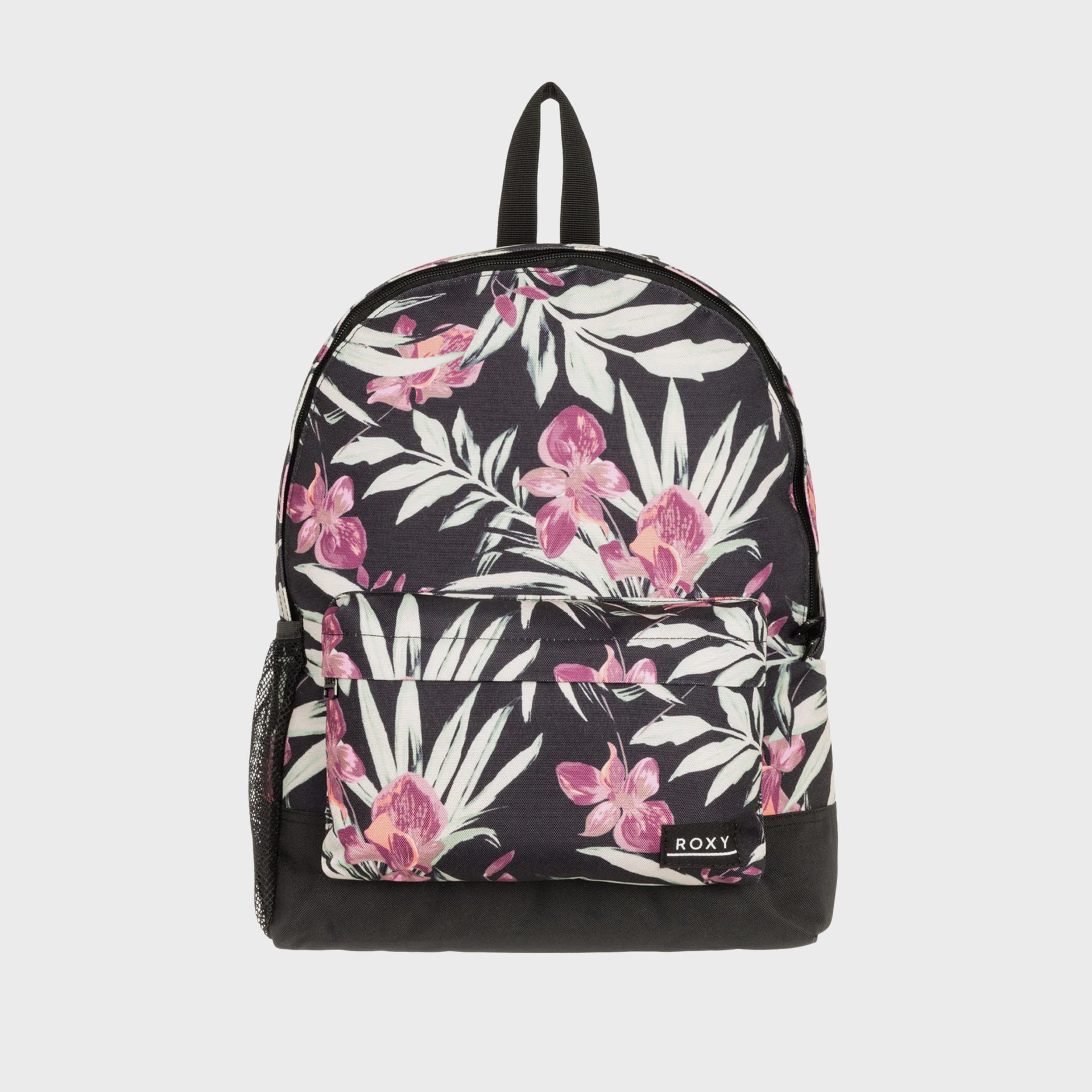 Roxy Womens Sugar Baby Bottle Medium Backpack - Anthracite Wind Swept Floral - ManGo Surfing