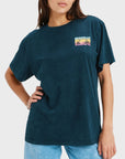 Roxy Womens Sunny Oversize Optic Wash T-Shirt - Anthracite