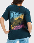 Roxy Womens Sunny Oversize Optic Wash T-Shirt - Anthracite