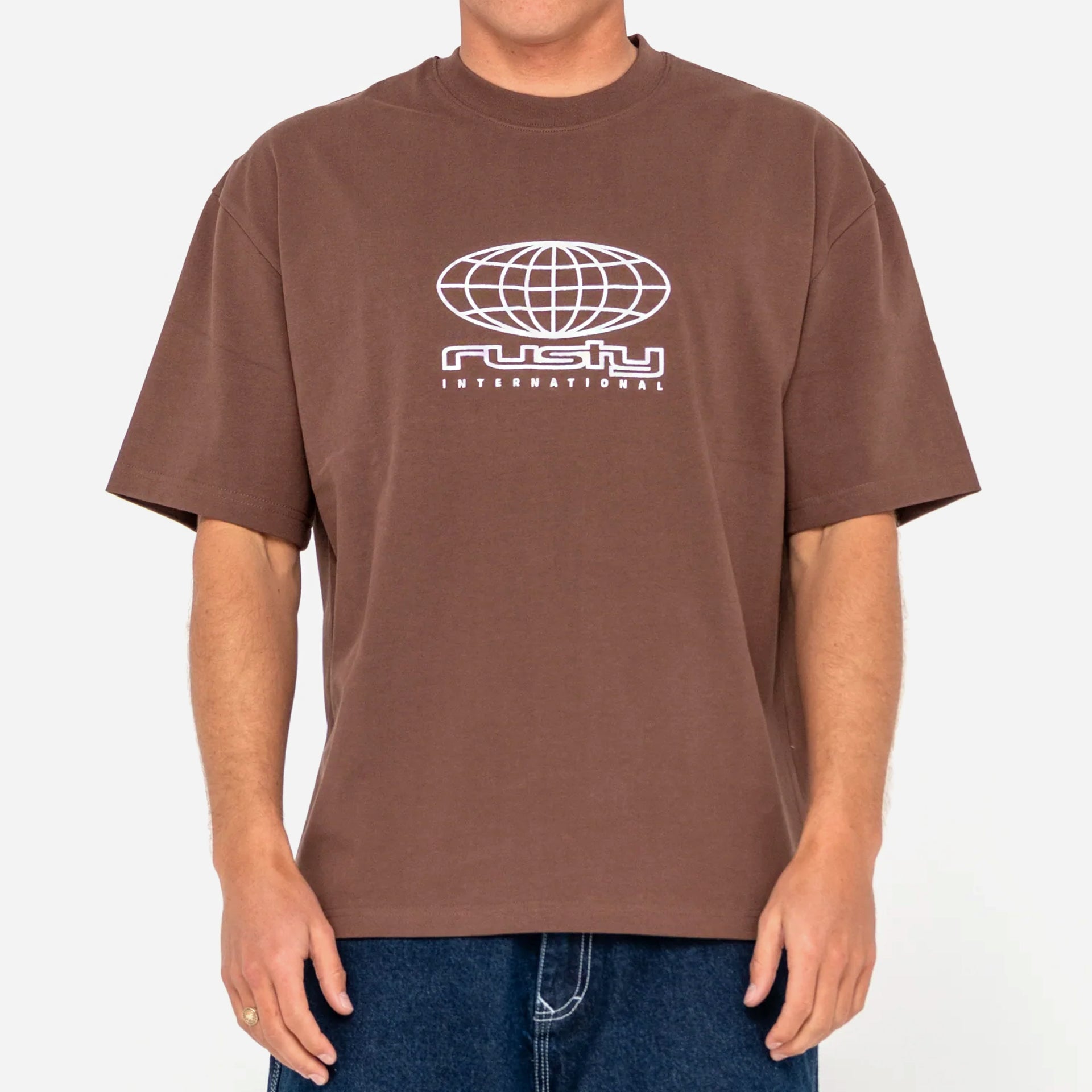 Rusty Mens Internazionale T-Shirt - Pine Cone - ManGo Surfing