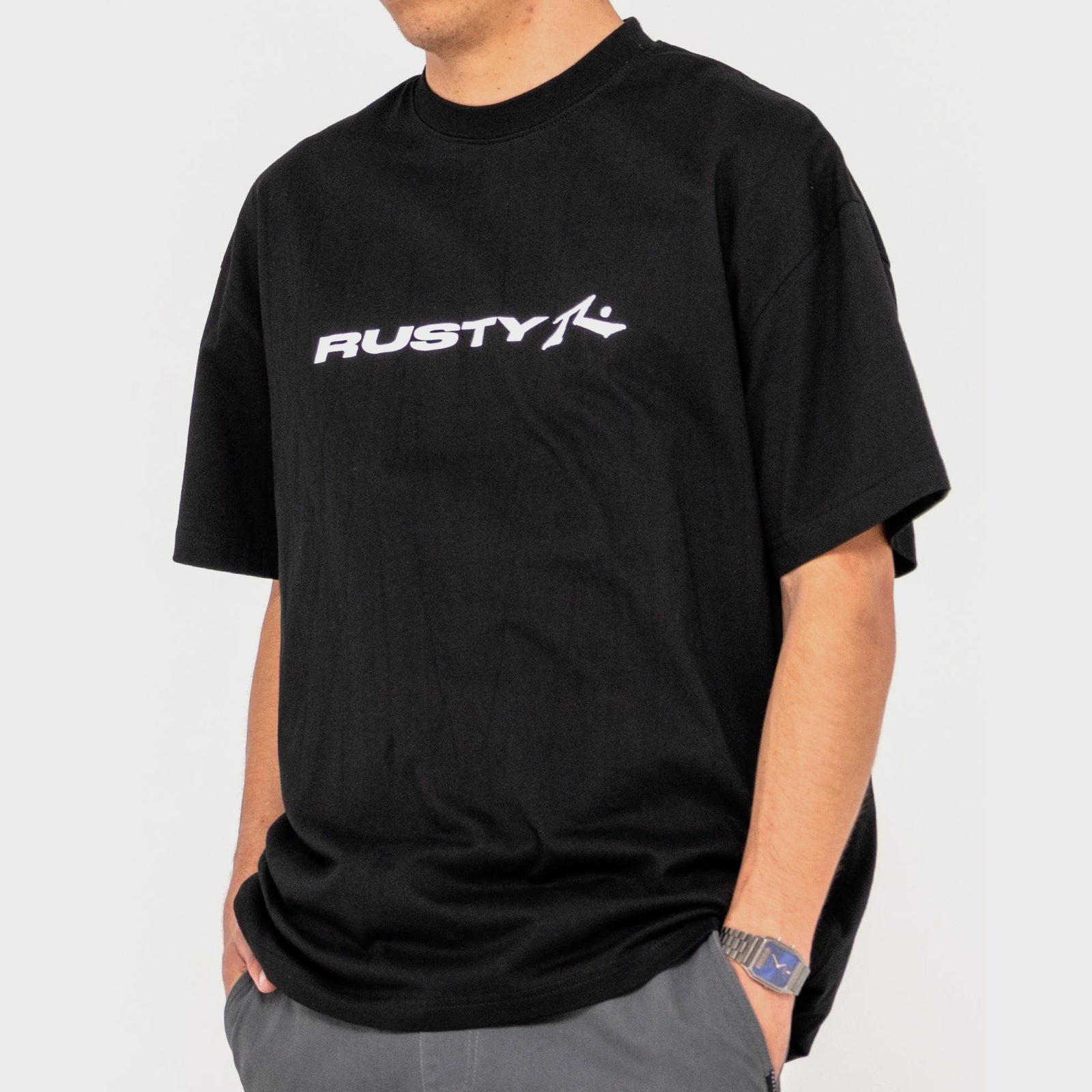 Rusty Mens Vital T-Shirt - Black - ManGo Surfing