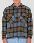 Rusty Mondo Cane Long Sleeve Overshirt - Sky Blue - ManGo Surfing