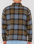Rusty Mondo Cane Long Sleeve Overshirt - Sky Blue - ManGo Surfing