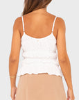 Rusty Womens Effie Cut Out Top - White