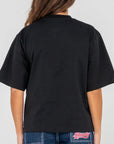 Rusty Womens Steezey Cropped Boxy T-Shirt - Black - ManGo Surfing
