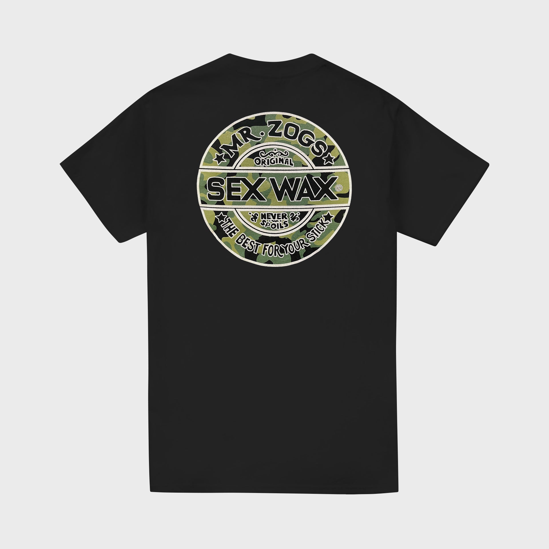 Sex Wax Camo Mens T-Shirt - Black - ManGo Surfing