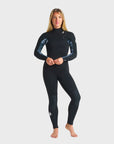 C-Skins Solace 5/4/3 mm Womens Chest Zip Steamer Winter Wetsuit - Black - ManGo Surfing