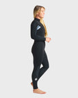 C-Skins Solace 5/4/3 mm Womens Chest Zip Steamer Winter Wetsuit - Black - ManGo Surfing