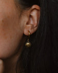 Pineapple Island Sun Hoop Waterproof Earrings - Gold