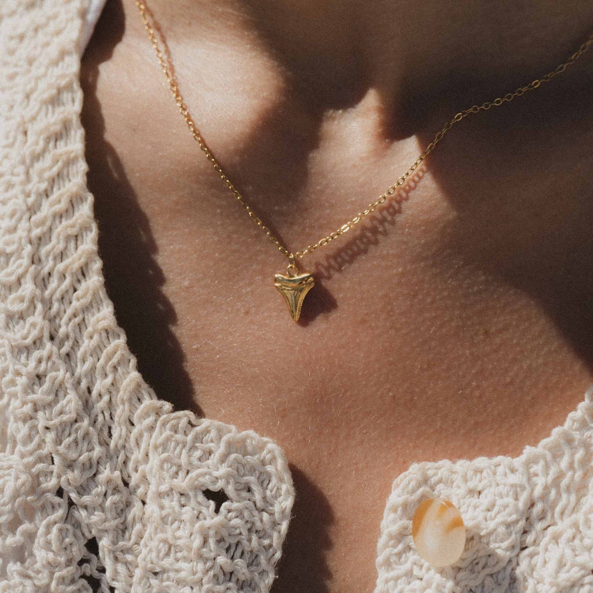 Pineapple Island Shark Tooth Necklace