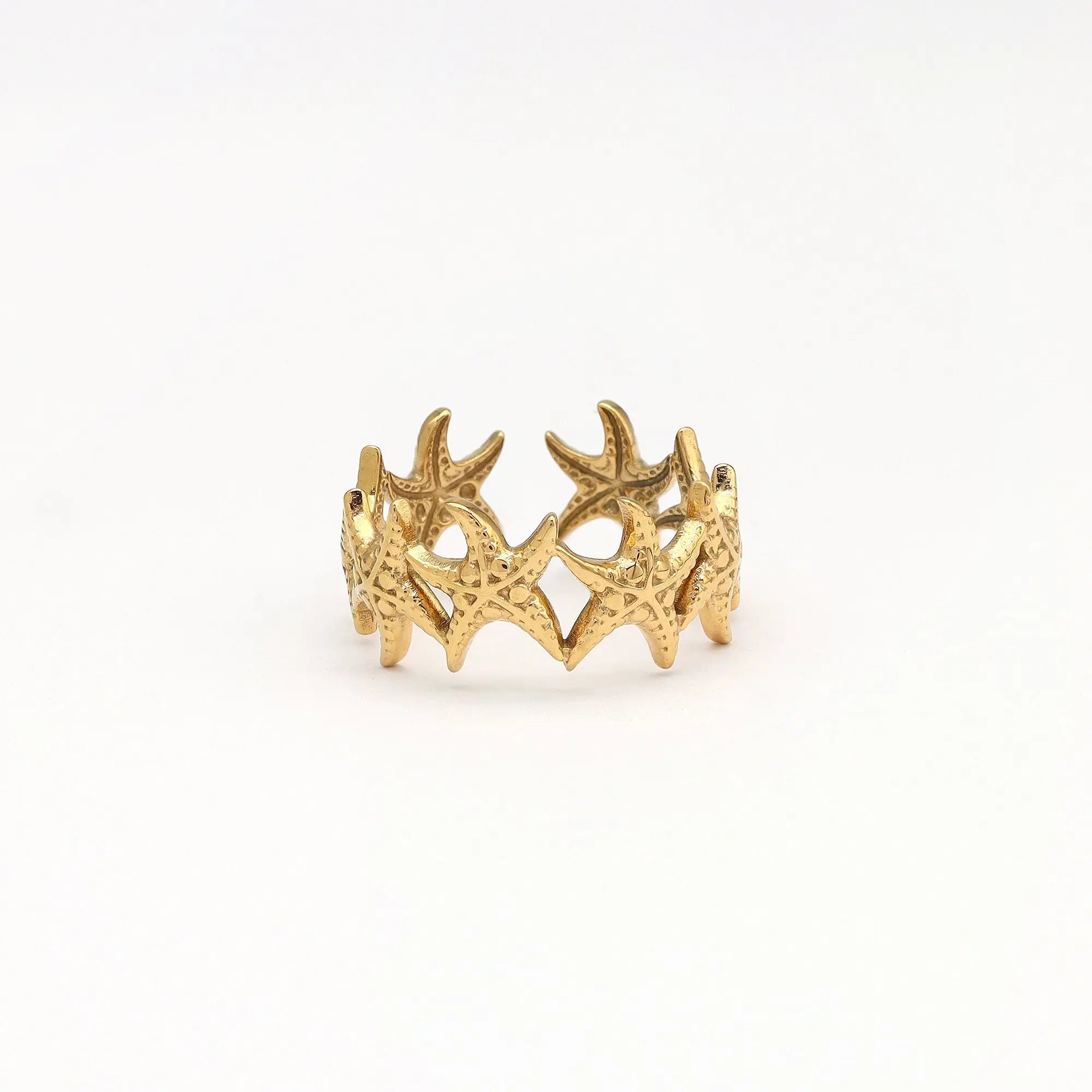 Pineapple Island Mokupuni Starfish Adjustable Ring - Gold