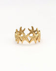 Pineapple Island Mokupuni Starfish Adjustable Ring - Gold