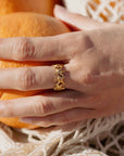 Pineapple Island Mokupuni Starfish Adjustable Ring - Gold