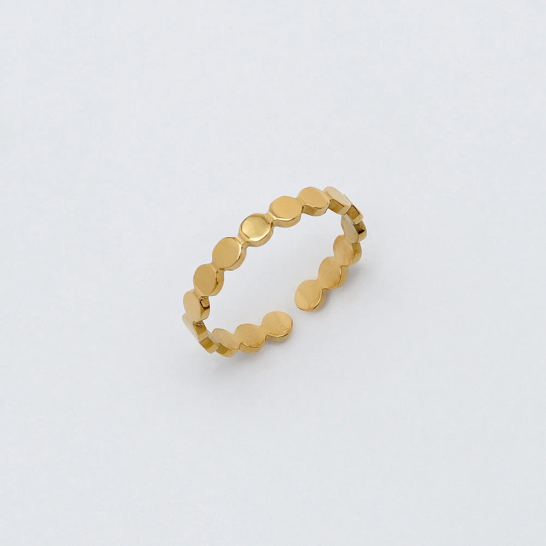 Pineapple Island Dainty Dot Waterproof Ring - Gold
