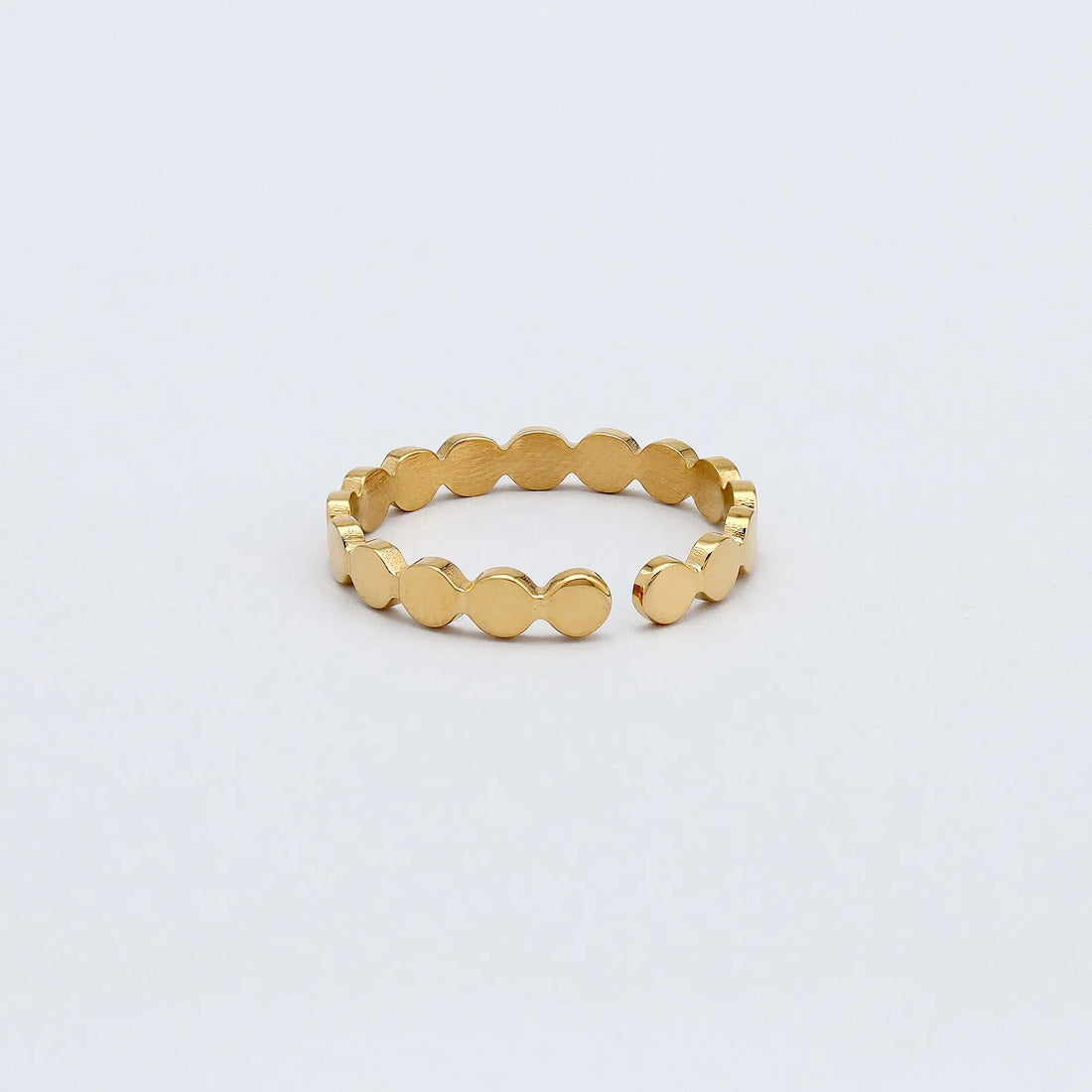Pineapple Island Dainty Dot Waterproof Ring - Gold