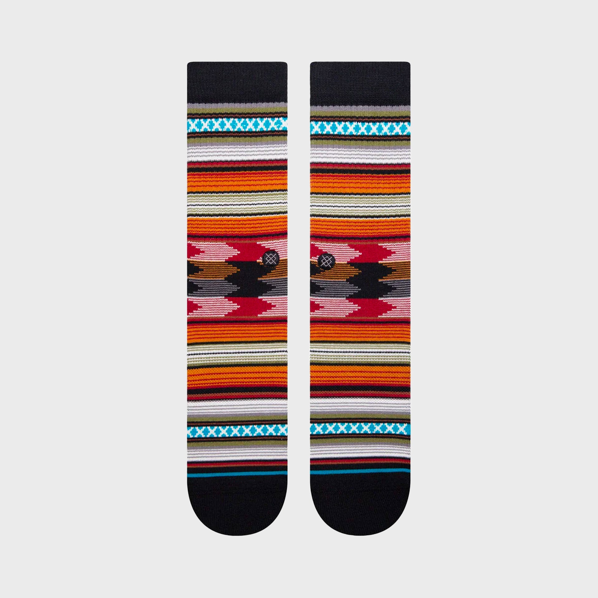 Stance Baron Unisex Crew Sock - Black - ManGo Surfing