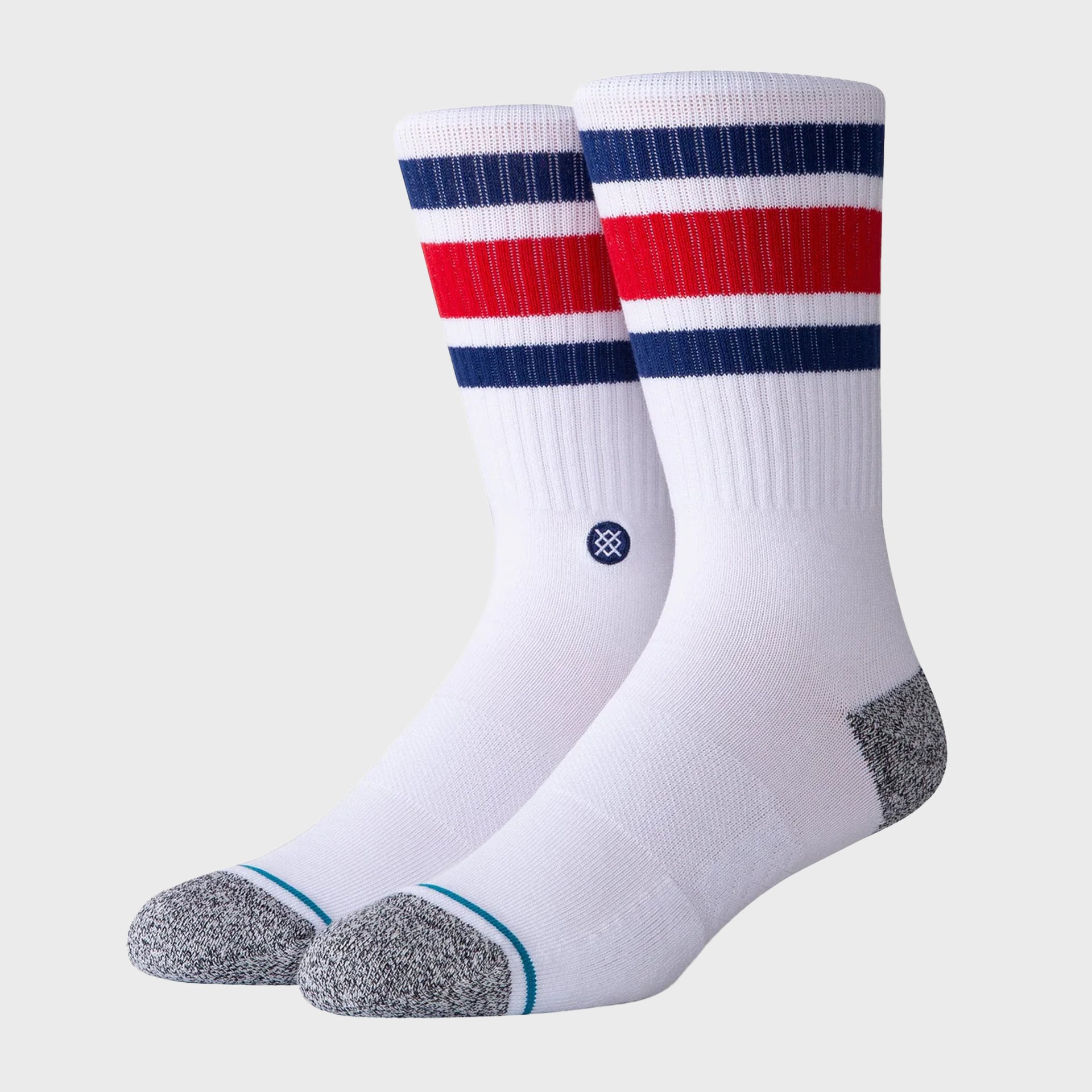 Stance Boyd St Kids Crew Socks - White/Blue - ManGo Surfing