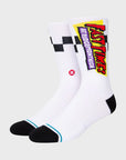 Stance Gnarly Crew Socks - White - ManGo Surfing