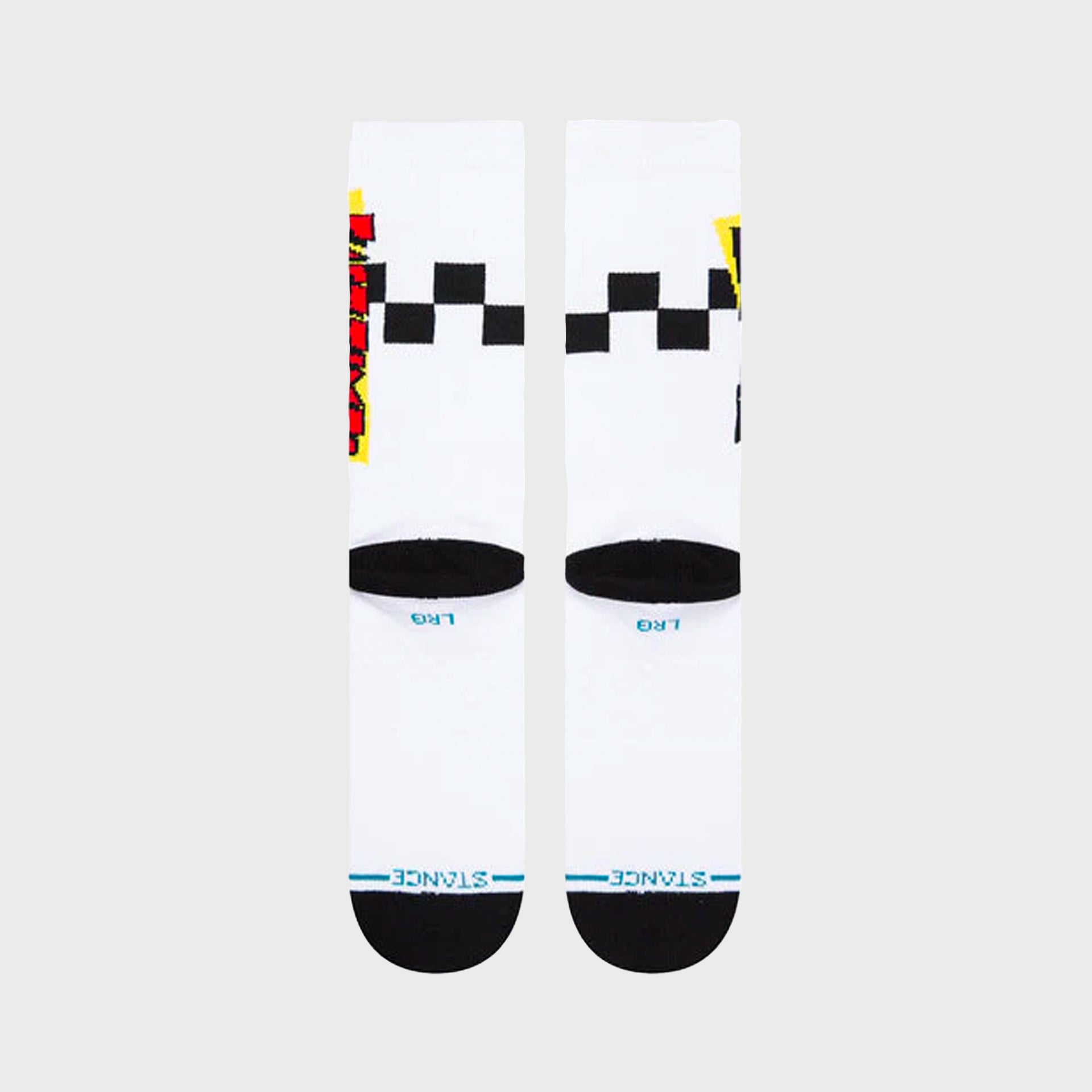 Stance Gnarly Crew Socks - White - ManGo Surfing