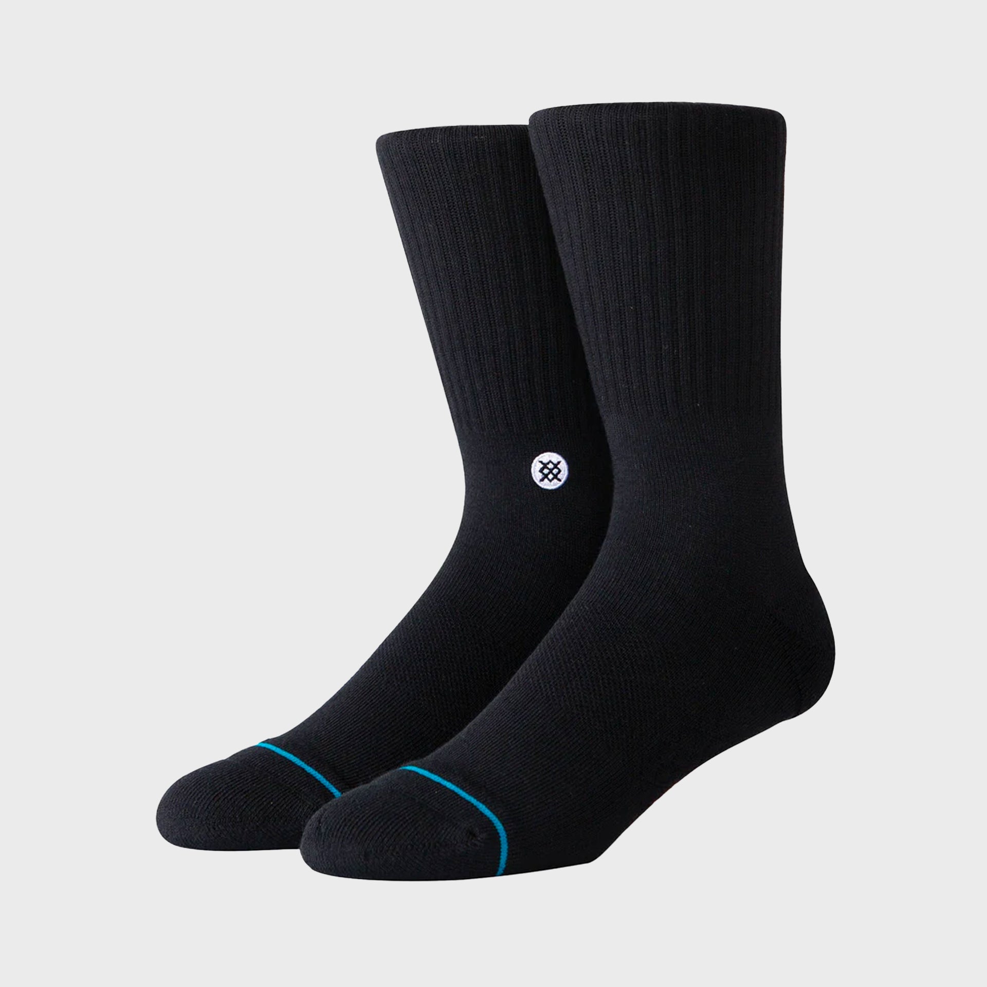 Stance Icon Mens Socks - Black/White - ManGo Surfing