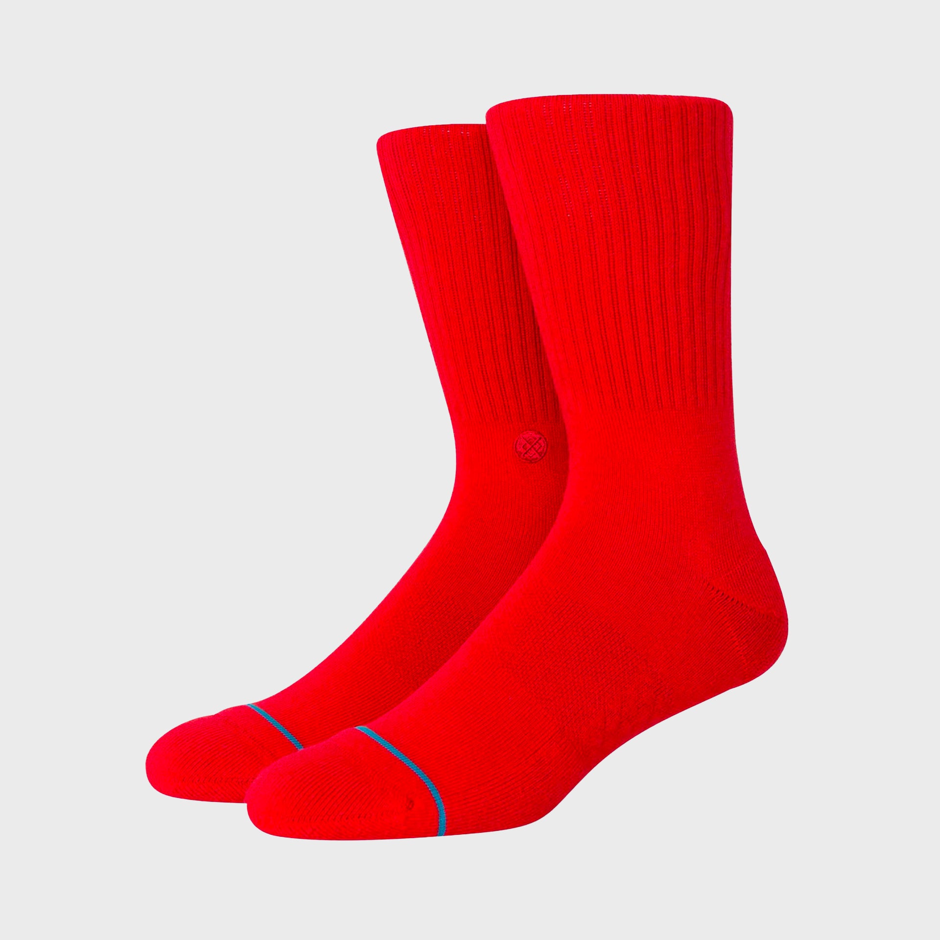 Stance Icon Unisex Crew Sock - Red - ManGo Surfing