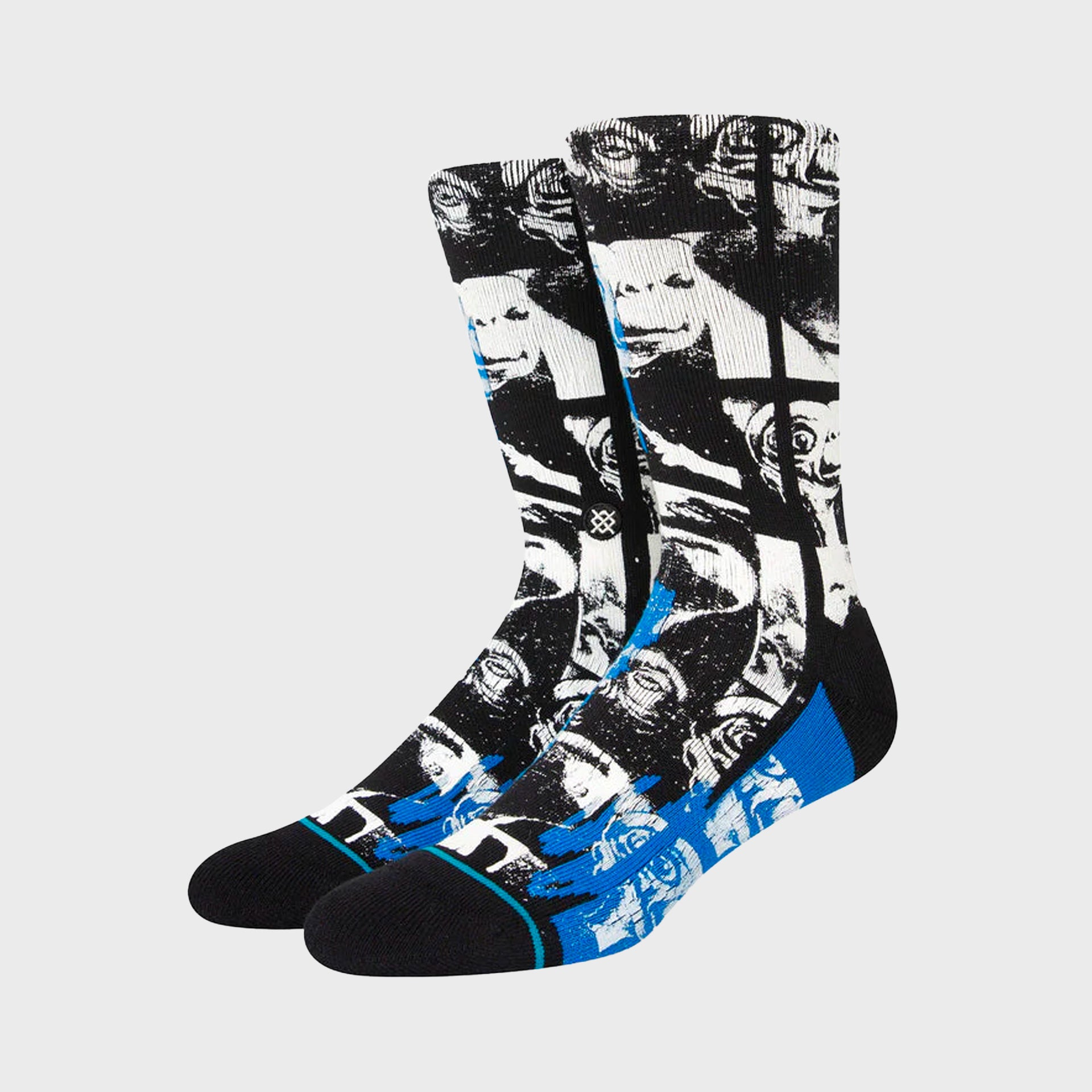 Stance Phone Home Crew Socks - Black - ManGo Surfing