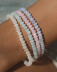 Pineapple Island Momi Mother of Pearl Elasticated Bracelet - White