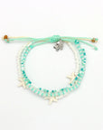 Pineapple Island Shoreline Turquoise Bracelet Trio Set - White/Green