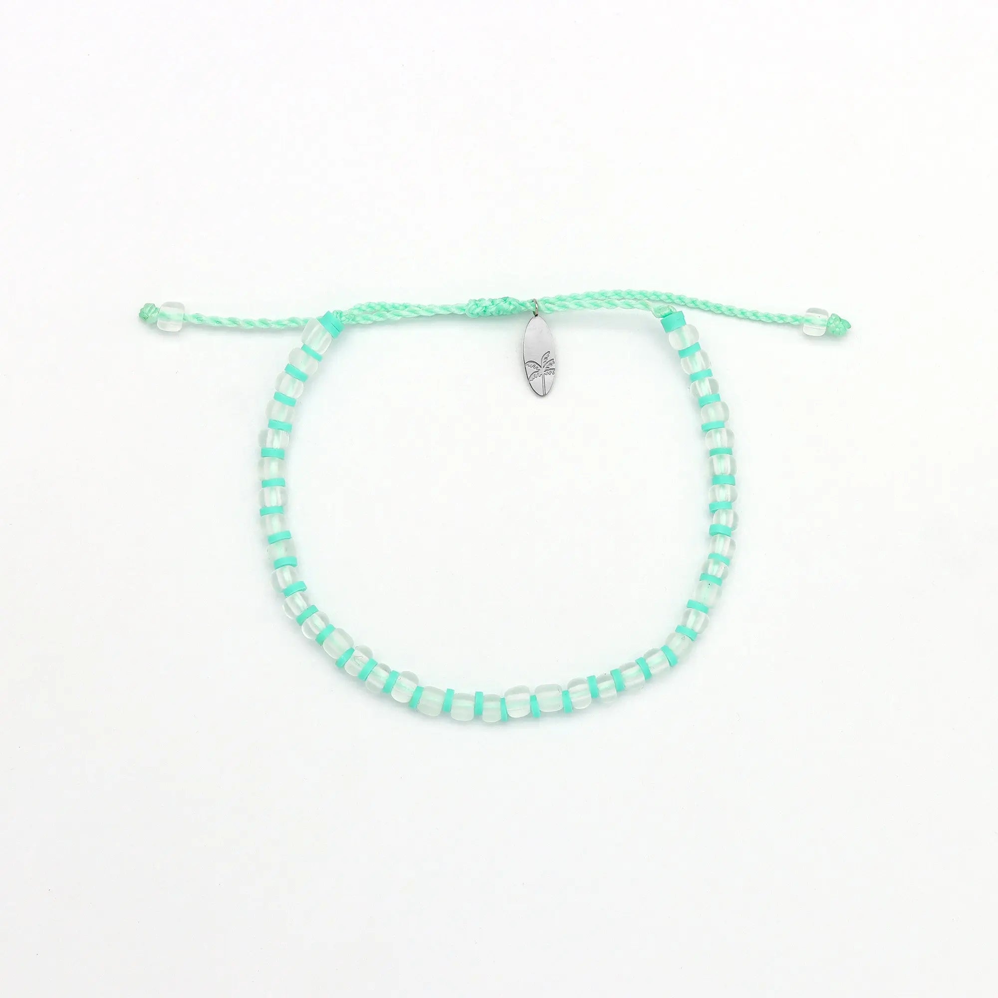 Pineapple Island Shoreline Turquoise Bracelet Trio Set - White/Green