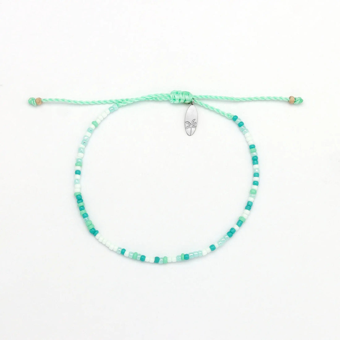 Pineapple Island Shoreline Turquoise Bracelet Trio Set - White/Green