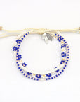 Pineapple Island  Forget Me Not Bracelet Trio Set - Blue/White