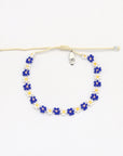 Pineapple Island  Forget Me Not Bracelet Trio Set - Blue/White