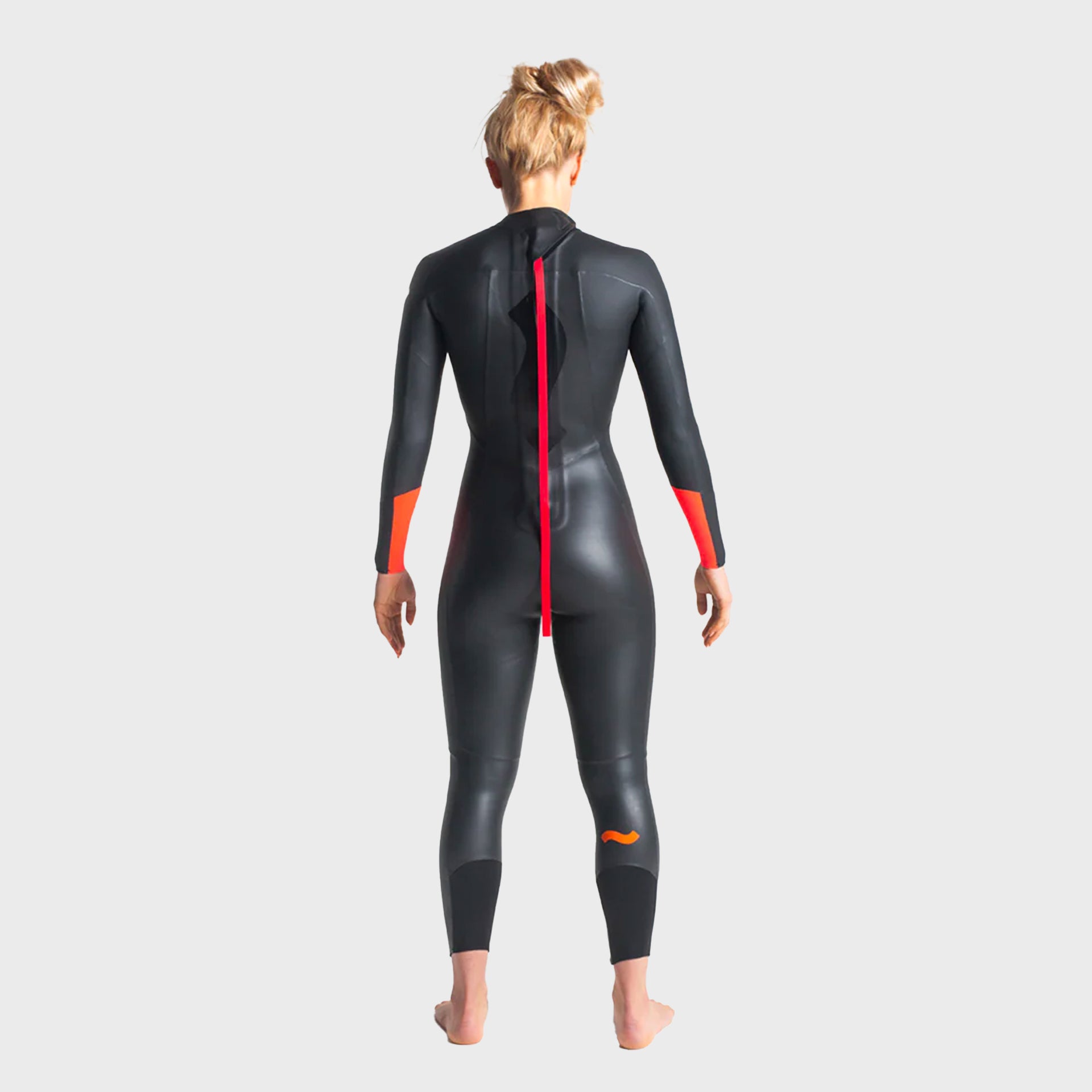 Swim Research 4/3 Womens Back Zip Wetsuit - Black/Orange - ManGo Surfing