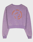 Santa Cruz Womens TTE Swirl Crew Sweatshirt - Digital Lavender Acid Wash