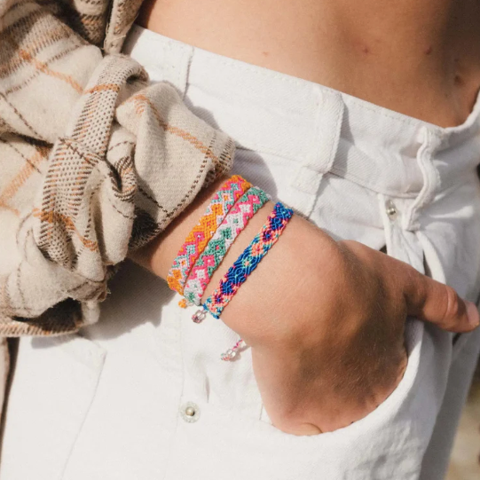 Pineapple Island Leme Surf Bracelet - Grey/Multi