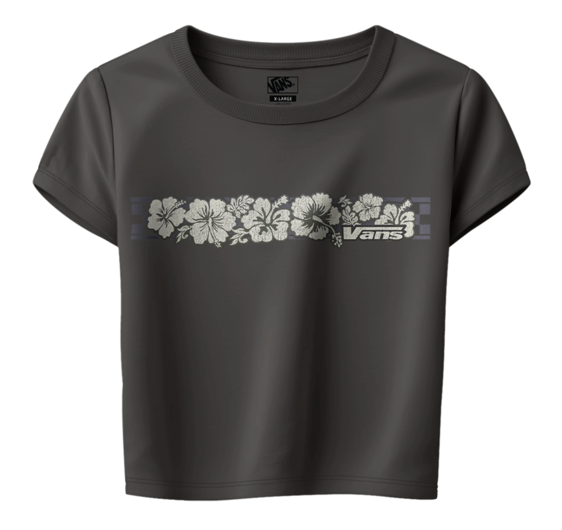 Vans Womens Anthers Short Sleeve Baby Tee - Faded Black