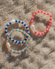 Pineapple Mutiara Stretchy Pearl Bead Rings - Multi colours