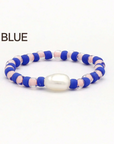 Pineapple Mutiara Stretchy Pearl Bead Rings - Multi colours
