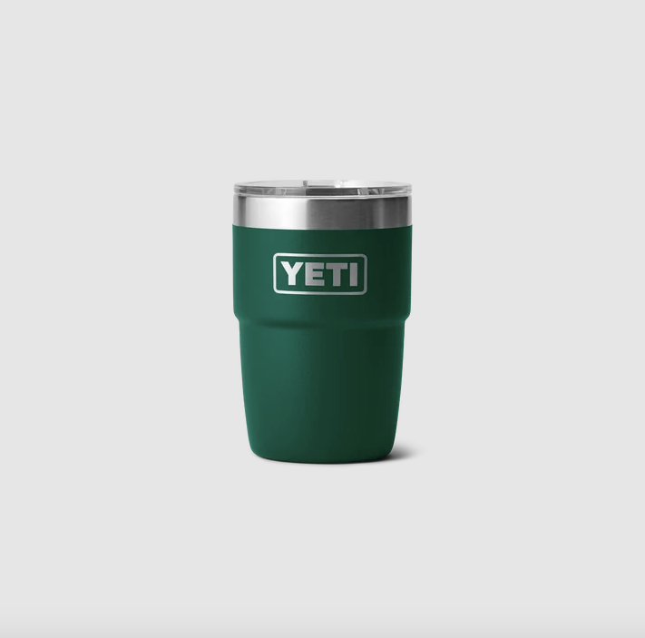 Yeti Rambler 8oz (237 ml) Stackable Cup With DuraSip™ Ceramic Lining - Black Forest Green