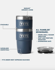 Yeti Rambler 8oz (237 ml) Stackable Cup With DuraSip™ Ceramic Lining - Black Forest Green