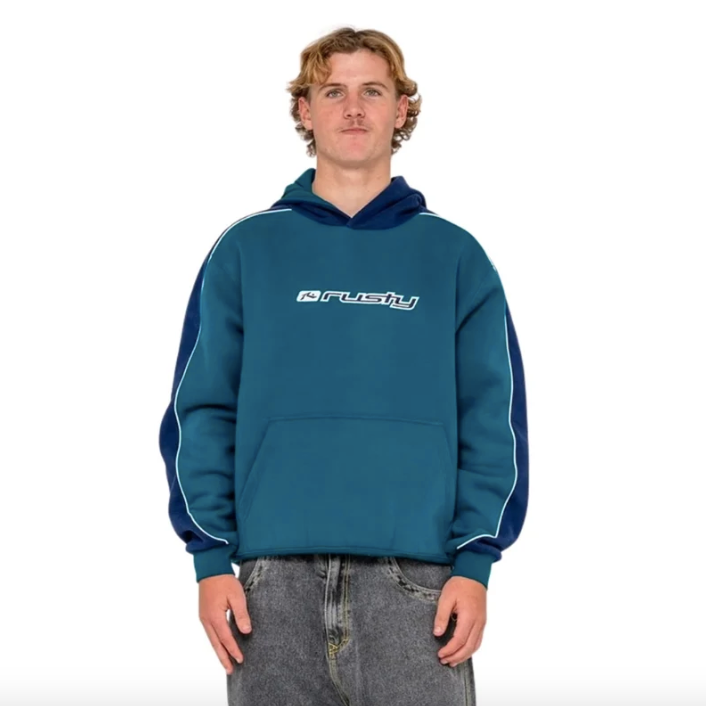 Rusty Mens Panela Anderson 2.0 Hooded Fleece - Deep Teal
