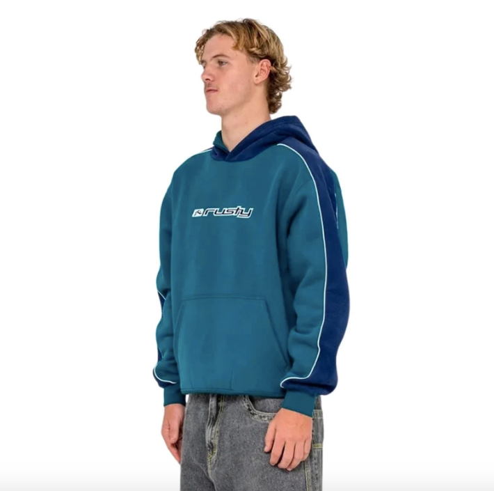 Rusty Mens Panela Anderson 2.0 Hooded Fleece - Deep Teal