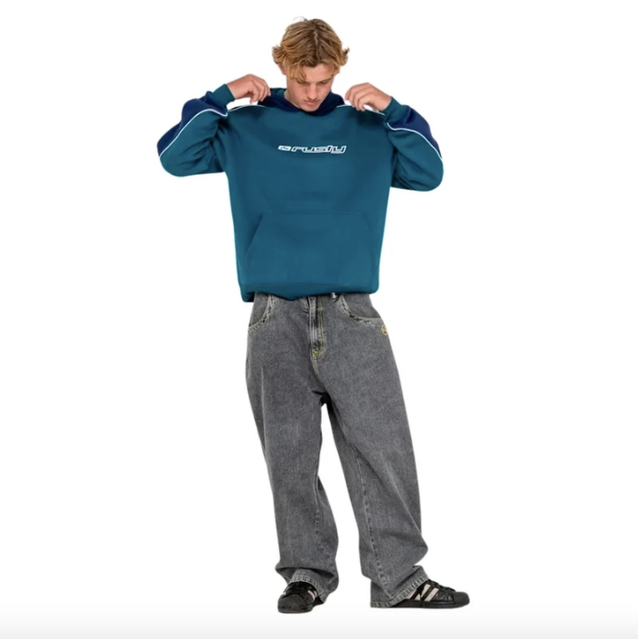 Rusty Mens Panela Anderson 2.0 Hooded Fleece - Deep Teal